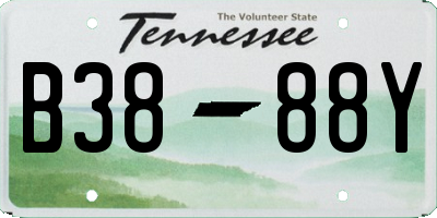 TN license plate B3888Y