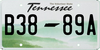 TN license plate B3889A