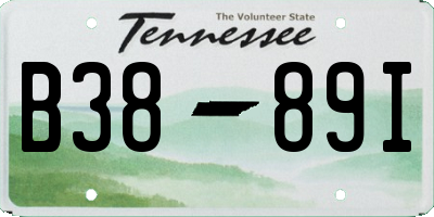 TN license plate B3889I