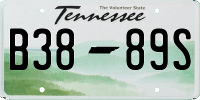 TN license plate B3889S