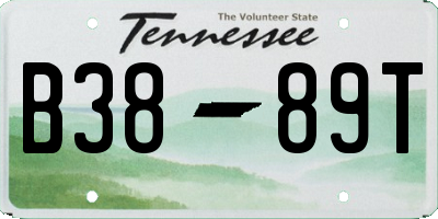 TN license plate B3889T
