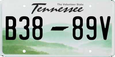 TN license plate B3889V