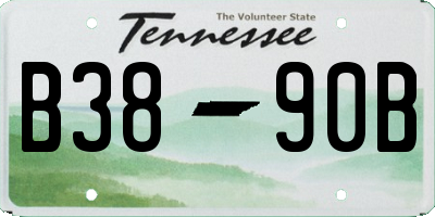 TN license plate B3890B