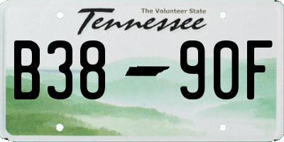 TN license plate B3890F