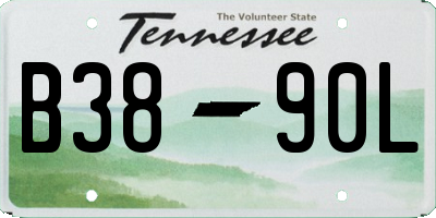 TN license plate B3890L
