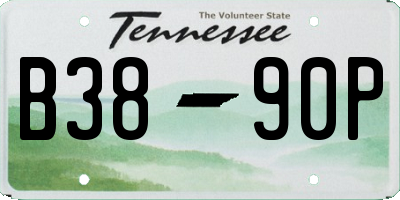 TN license plate B3890P