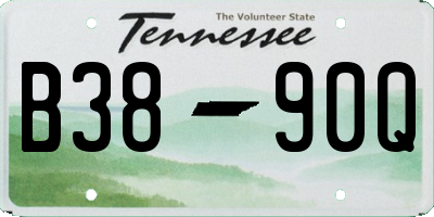 TN license plate B3890Q