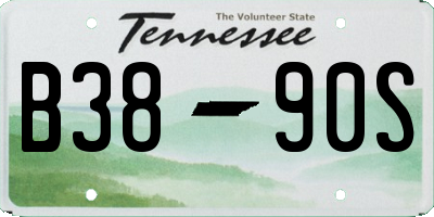 TN license plate B3890S
