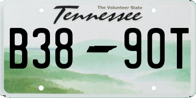 TN license plate B3890T