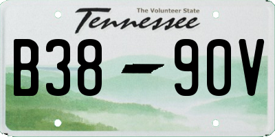 TN license plate B3890V