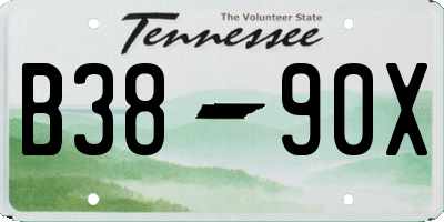 TN license plate B3890X