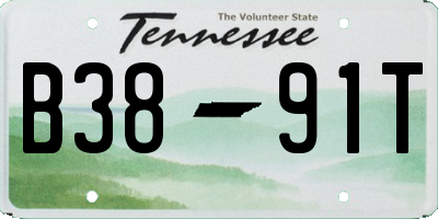 TN license plate B3891T