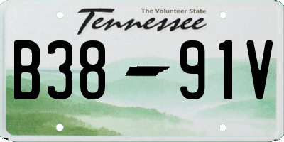 TN license plate B3891V