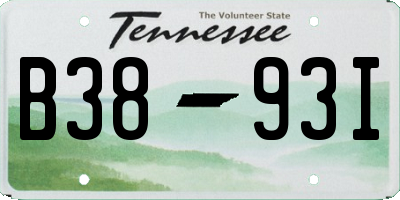 TN license plate B3893I