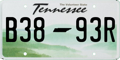 TN license plate B3893R
