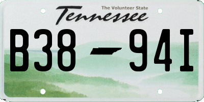 TN license plate B3894I