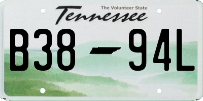 TN license plate B3894L