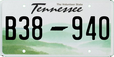 TN license plate B3894O