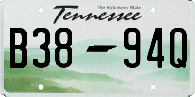 TN license plate B3894Q