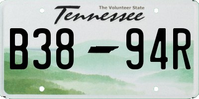 TN license plate B3894R