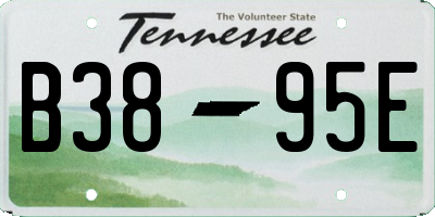 TN license plate B3895E