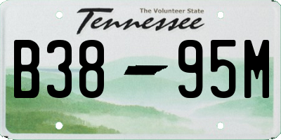 TN license plate B3895M