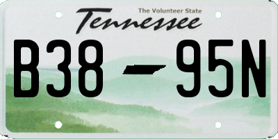 TN license plate B3895N