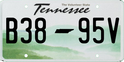 TN license plate B3895V