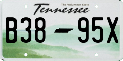 TN license plate B3895X