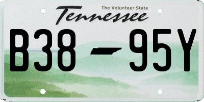 TN license plate B3895Y