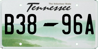 TN license plate B3896A