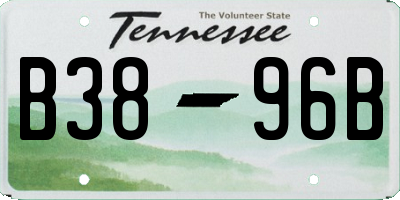 TN license plate B3896B