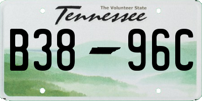 TN license plate B3896C