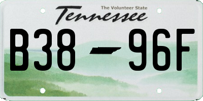 TN license plate B3896F