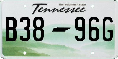 TN license plate B3896G