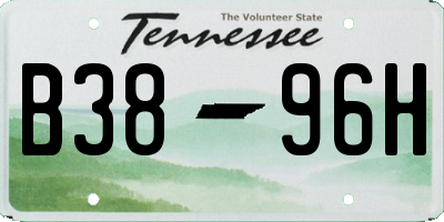 TN license plate B3896H