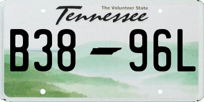 TN license plate B3896L
