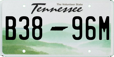 TN license plate B3896M