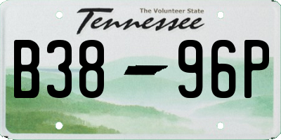 TN license plate B3896P