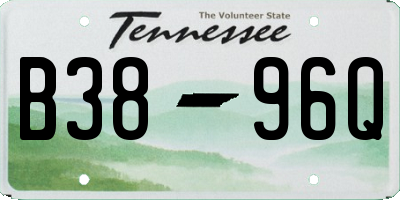 TN license plate B3896Q