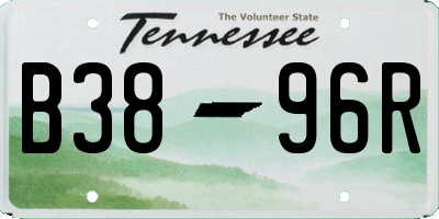 TN license plate B3896R