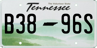 TN license plate B3896S