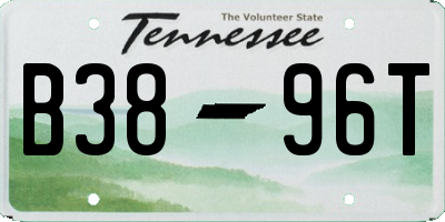 TN license plate B3896T