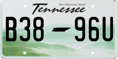 TN license plate B3896U