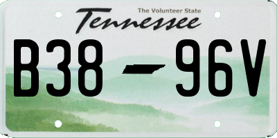 TN license plate B3896V