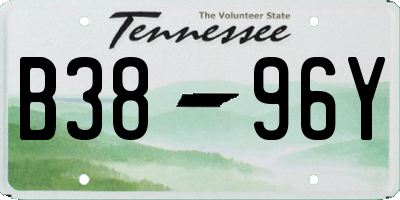 TN license plate B3896Y