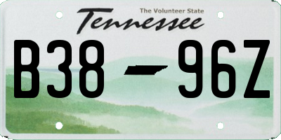 TN license plate B3896Z