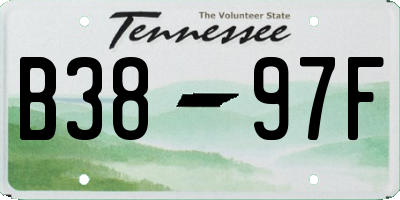 TN license plate B3897F