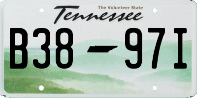 TN license plate B3897I