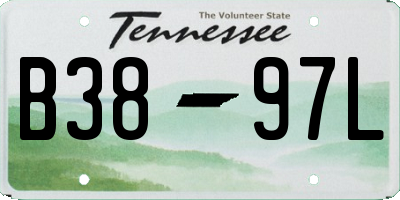 TN license plate B3897L